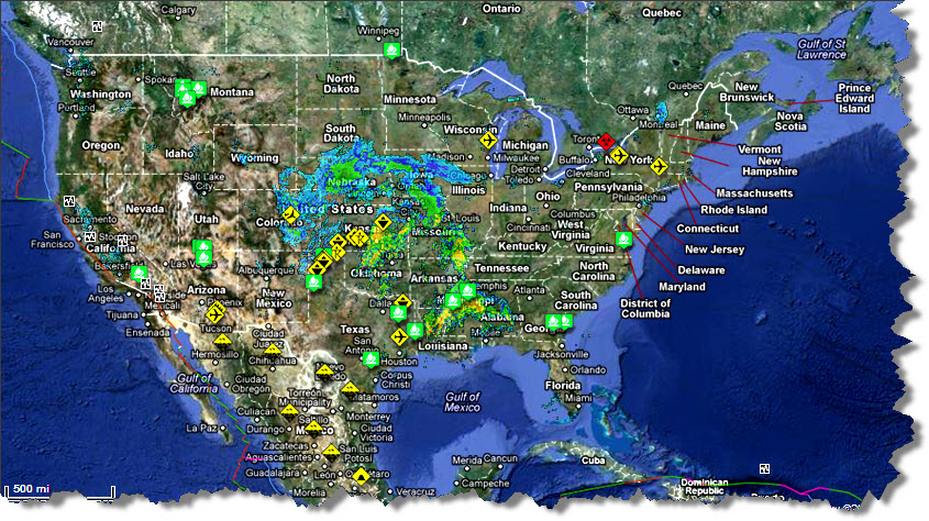 Disaster-Emergency Events US Map